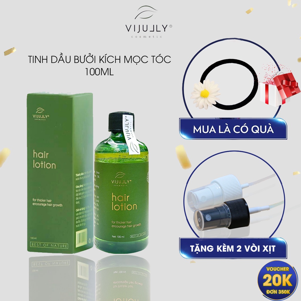 Tinh dầu bưởi vijully kích mọc dài tóc,giảm rụng tóc, hair lotion Acosmetics, 100ml