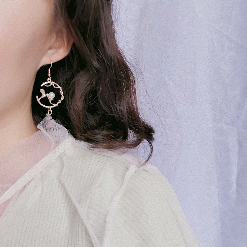 Khuyên tai kiểu dáng thanh lịch phong cách Hàn Quốc cho nữ