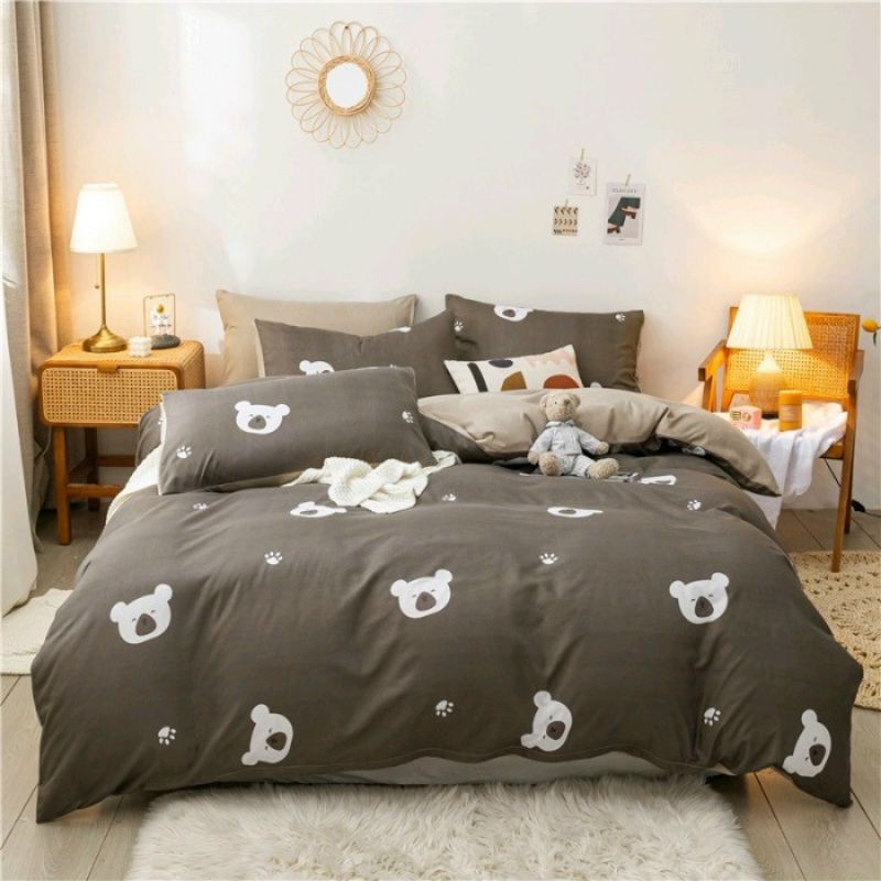 Bộ chăn gối poly nhập 4 món(ib chọn mẫu và size giường)