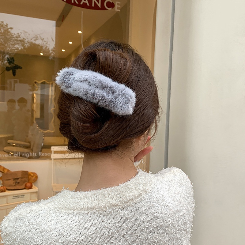 Kẹp tóc càng cua mỏ vịt phối vải nhung xinh xắn HOT TREND cho nữ