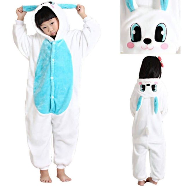 Bộ đồ thú thỏ xanh - hồng cho bé | BigBuy360 - bigbuy360.vn