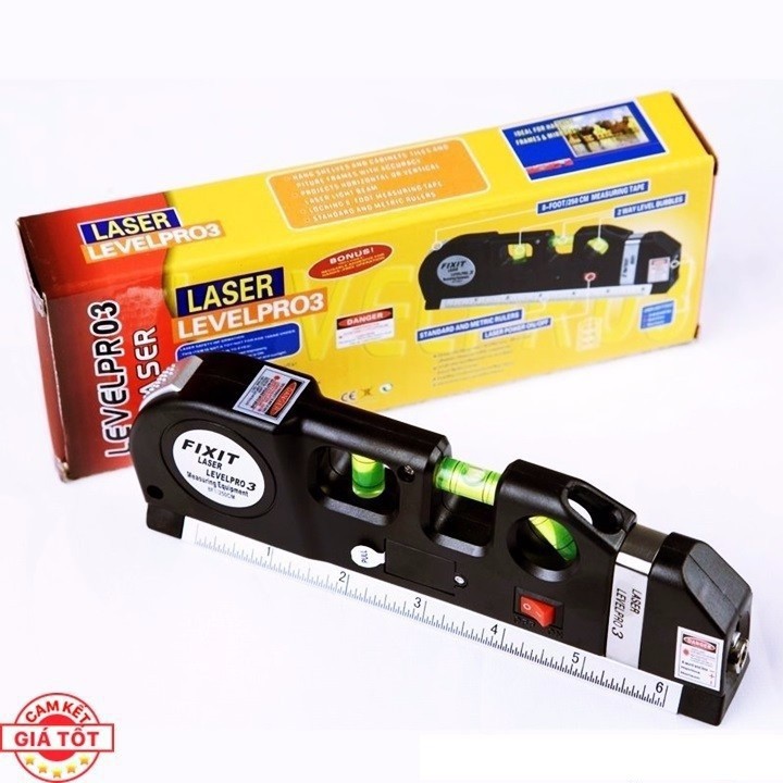 Thước Thủy Nivo Cân Mực Laser - Thước Thăng Bằng Đo Xây Dưng Nội Thất Chuyên Dụng_Chính Xác_Tiện Dụng