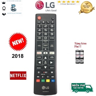 REMOTE ĐIỀU KHIỂN TIVI LG SMART NGẮN 2018-NETFLIX-AMAZON-AKB75095315-Điện tử Alex-tặng kèm pin