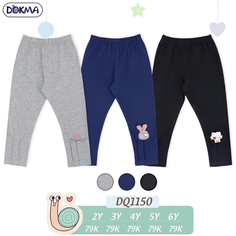 Quần legging Dokma cho bé gái chất liệu mềm đẹp -mặc co dãn -thấm hút