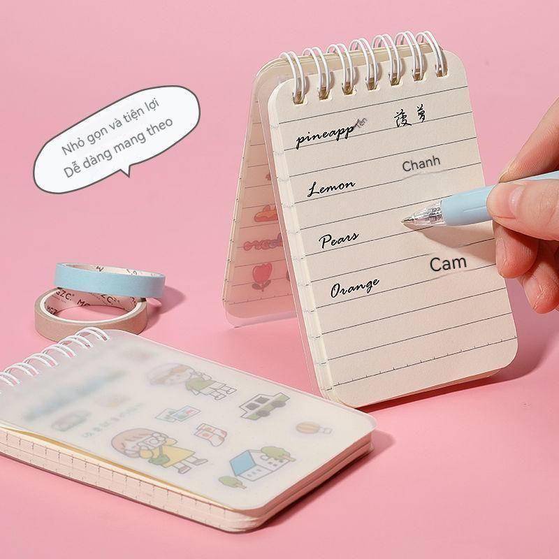 ⭐ iLado ⭐  sổ ghi chú mini A7 sổ tay tài khoản tay sáng tạo dễ thương vở kẻ ngang sổ ghi chép notebook sổ ghi chép sổ tay ghi chép vở lò xo kẻ ngang sổ lò xo kẻ ngang marker học văn phòng phẩm sổ ghi chú sticker tập vở