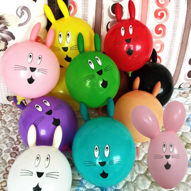 Bong Bóng Latex Bơm Hơi Hình Thỏ Dễ Thương Dùng Trang Trí Tiệc Cưới