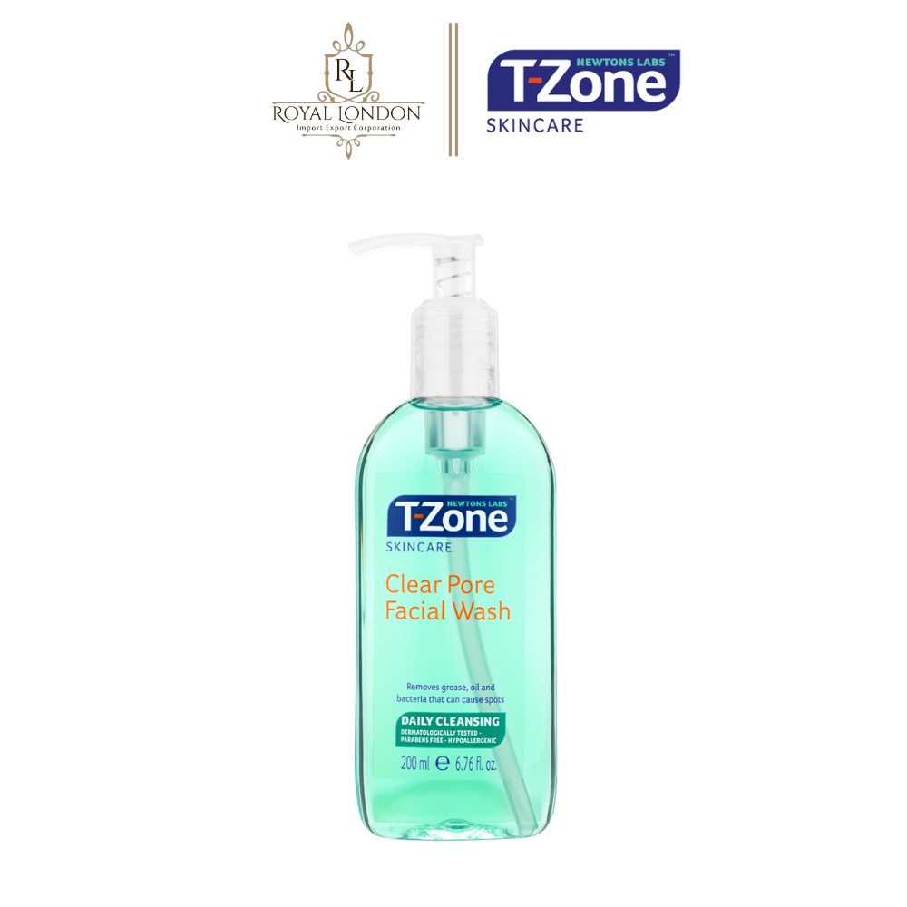 [Mã FMCGMALL -8% đơn 250K] Gel Rửa Mặt Làm Sạch Sâu Tinh Chất Tràm Trà T-Zone Clear Pore Facial Wash 200ml