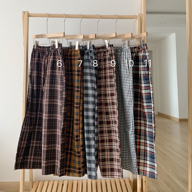 Quần culottes kẻ caro (nhiều màu) | BigBuy360 - bigbuy360.vn