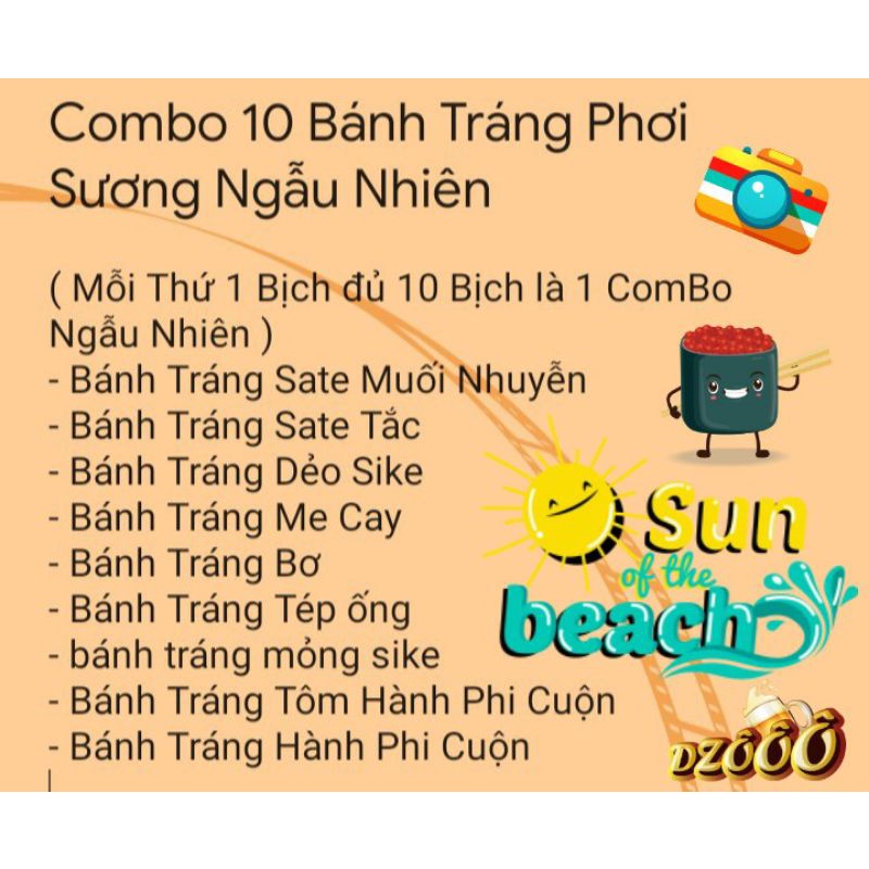 Combo 10 Bịch Bánh Tráng Vui Vẽ