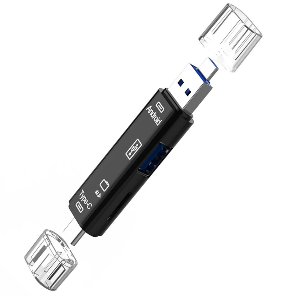 Đầu USB 5 trong 1 3.0 Type C kiêm thiết bị đọc thẻ nhớ SD TF | BigBuy360 - bigbuy360.vn