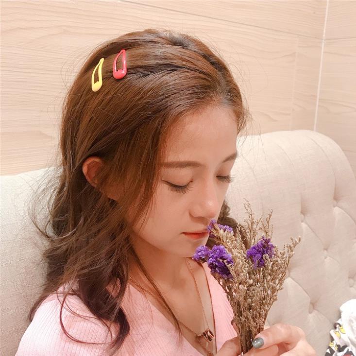 [Giá sỉ] Kẹp Tóc Phủ Bóng Nhiều Màu Hình Giọt Nước Siêu Dễ Thương