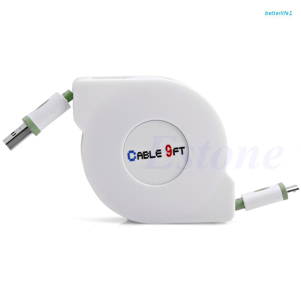 Cáp Sạc Dây Rút 3/6/9FT Cho Samsung S4 LG Android