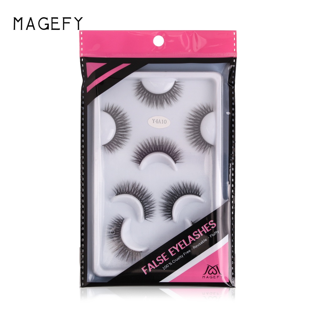 Bộ lông mi giả 3D MAGEFY 4 cặp lông mi tự nhiên