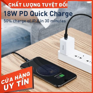 Cáp sạc nhanh 18W dùng cho iPhone, iPhone - Baseus Cafule Data Cable Type-C to iP