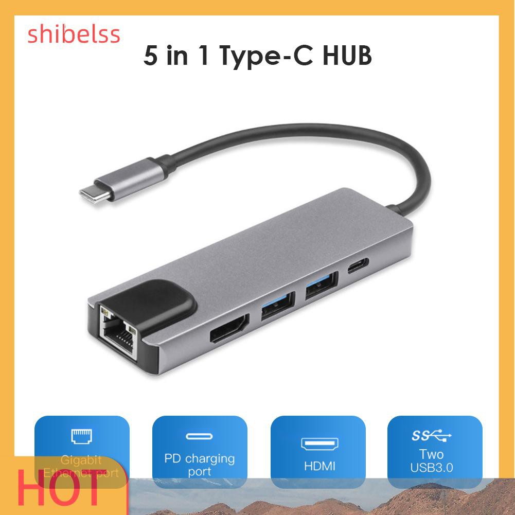 Bộ Chuyển Đổi Hub Hdmi Sang Hdmi 2 Usb 3.0 Gigabit Lan Rj45 5 Trong 1