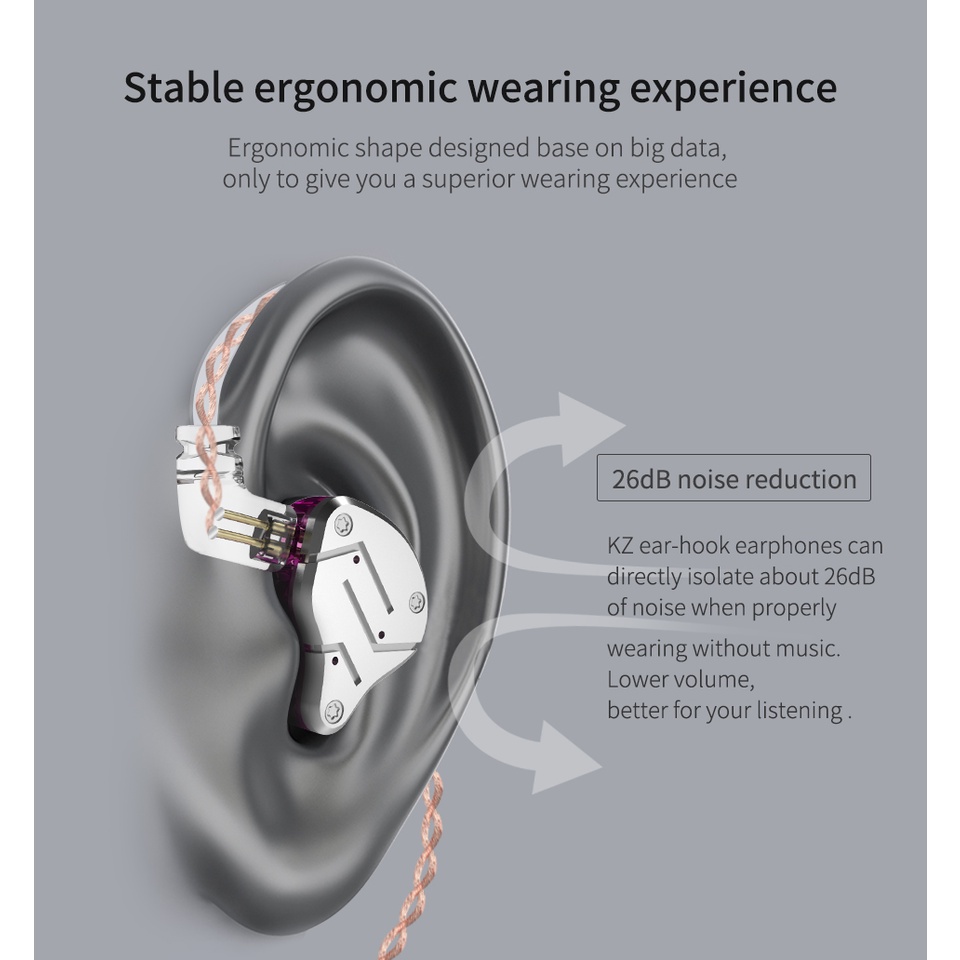 Tai nghe thể thao FAAEAL KZ ZSN DD+BA chống ồn có thể tháo rời