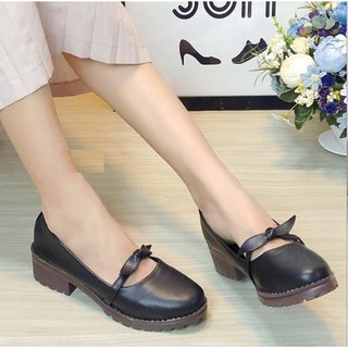 Giày búp bê boot nơ ú