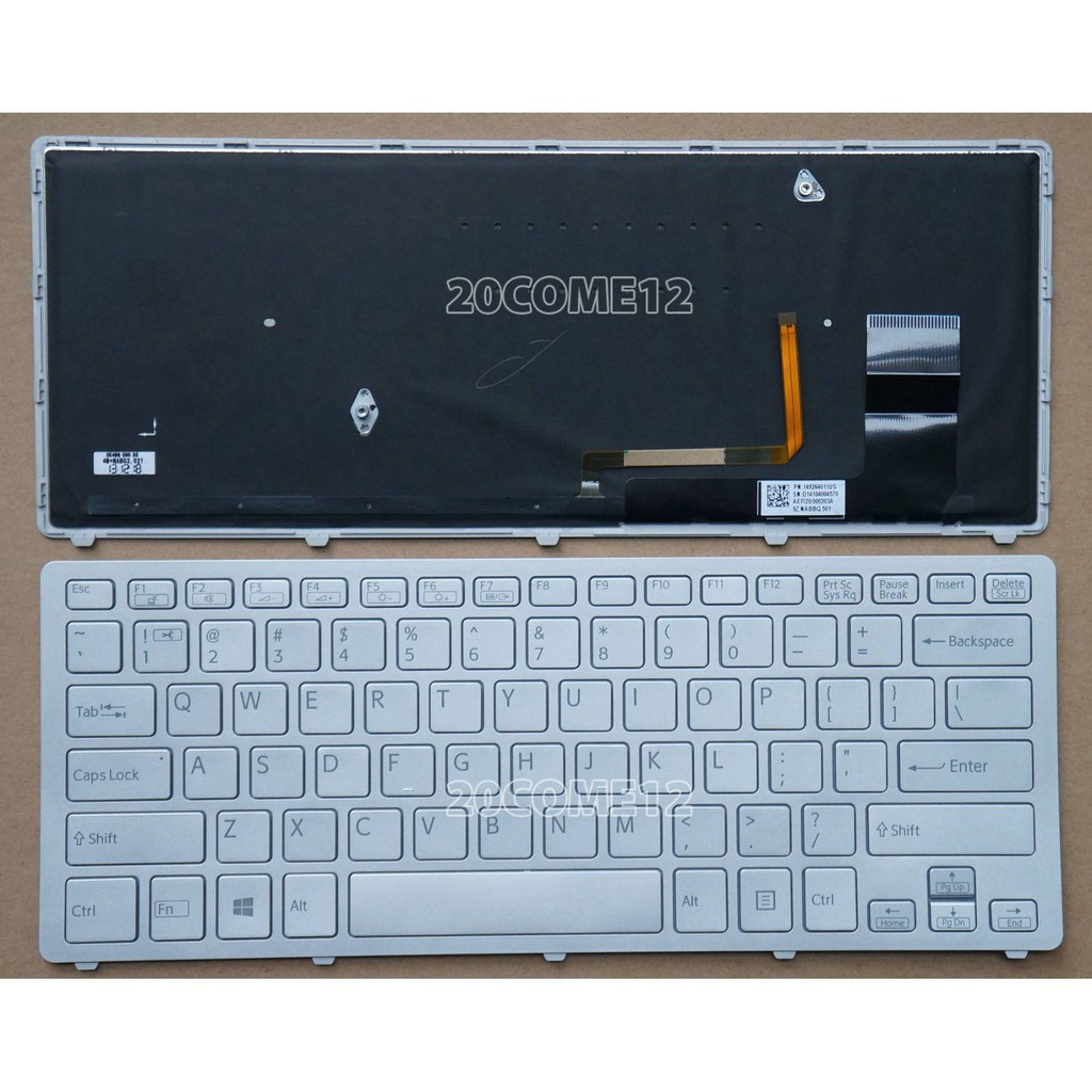 (KEYBOARD) BÀN PHÍM LAPTOP SONY SVF 14N/FIT 14N dùng cho CÁP THẲNG NẰM GÓC: SVF14N