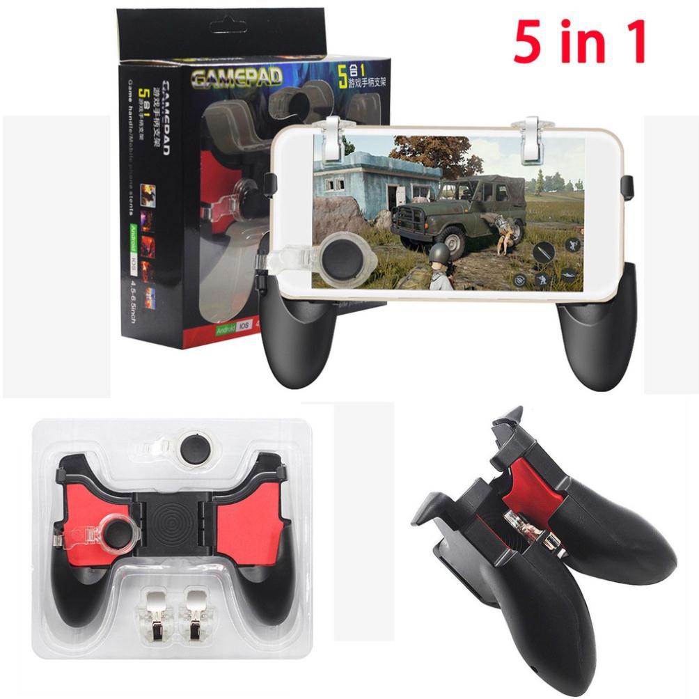 Tay cầm chơi game 5 in 1 chơi liên quân pubg - Gamepad Pubg Mobile