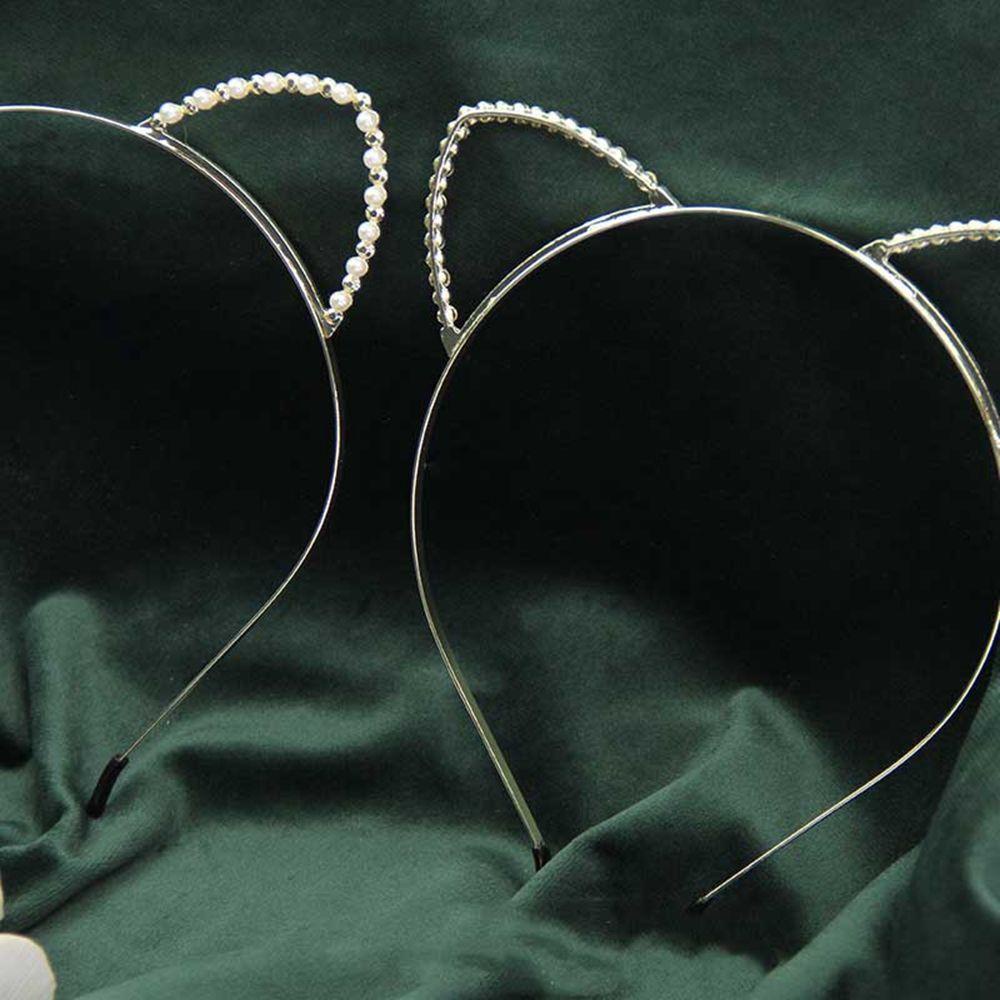 JARRED Băng Đô Tai Mèo Đính Đá Thời Trang Nữ Tính