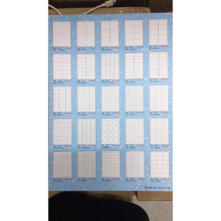Giấy in mã vạch Tomy A4 mã 145 - 65 tem 38x21mm