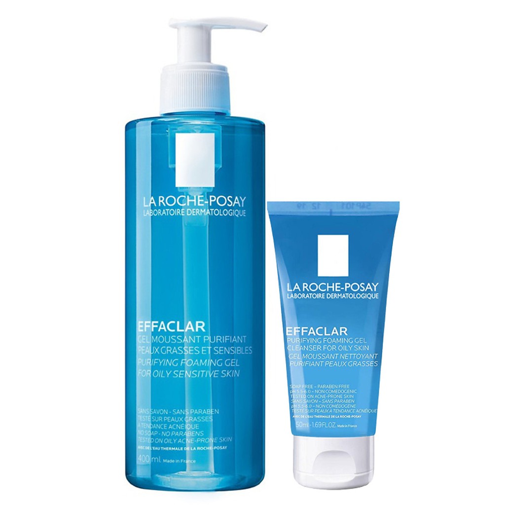 Sữa rửa mặt cho da dầu mụn nhạy cảm & lỗ chân lông to La Roche-Posay Effaclar Gel Moussant Purifiant - Athena House