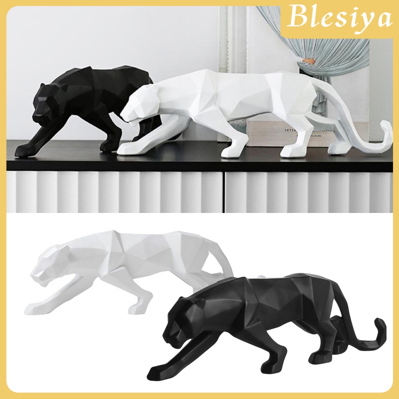 Tượng Báo Đen Tương Phản Hiện Đại Trang Trí Nhà Cửa