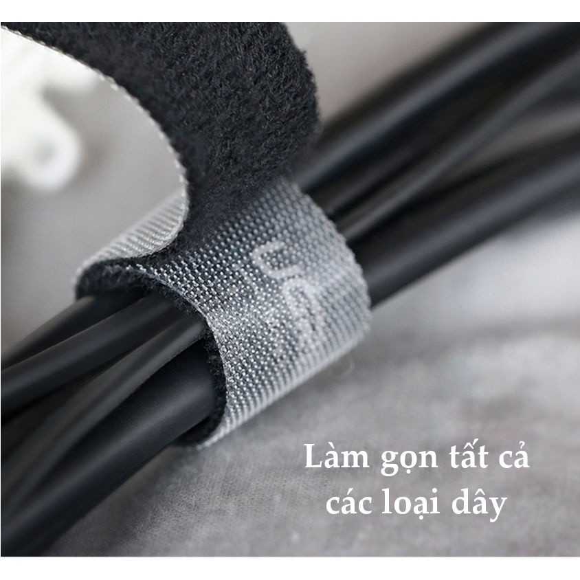 Dây dán Velcro tiện dụng màu xám UGREEN LP124 - Hàng phân phối chính hãng - Bảo hành 18 tháng