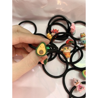 10 Thun cột tóc đính nhiều mẫu dễ thương