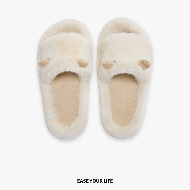 Dép bông đi trong nhà POSEE PS6202/ 6203 chống trượt hình mèo dễ thương thời trang thu đông 2022