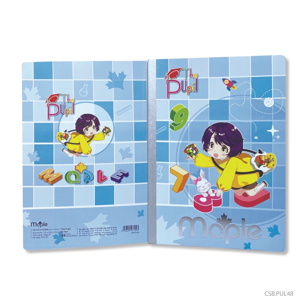Vở ô ly 48 trang PUPIL định lượng 100g/m2, Dụng cụ học sinh, sinh viên chất lượng