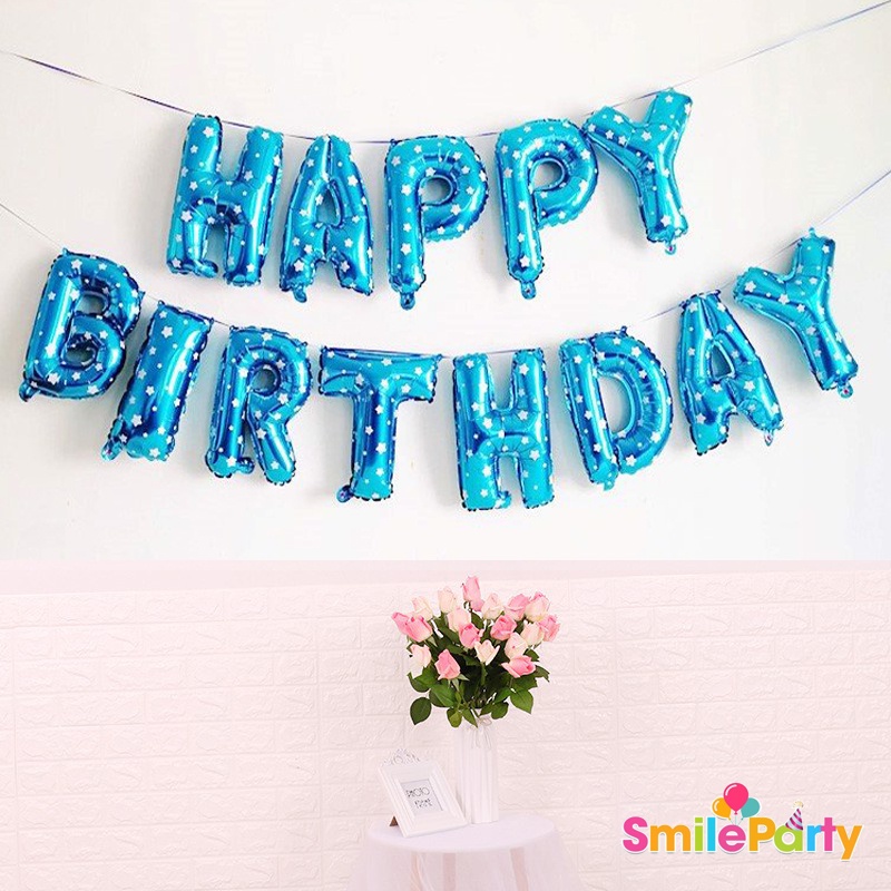 [Mới] Bộ bóng chữ Happy Birthday Trang Trí Sinh Nhật Thôi Nôi