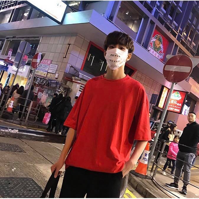 áo thun tay lỡ màu hồng dâu nam &amp; nữ FOME RỘNG có chọn size, chất thun xịn 1Al-03