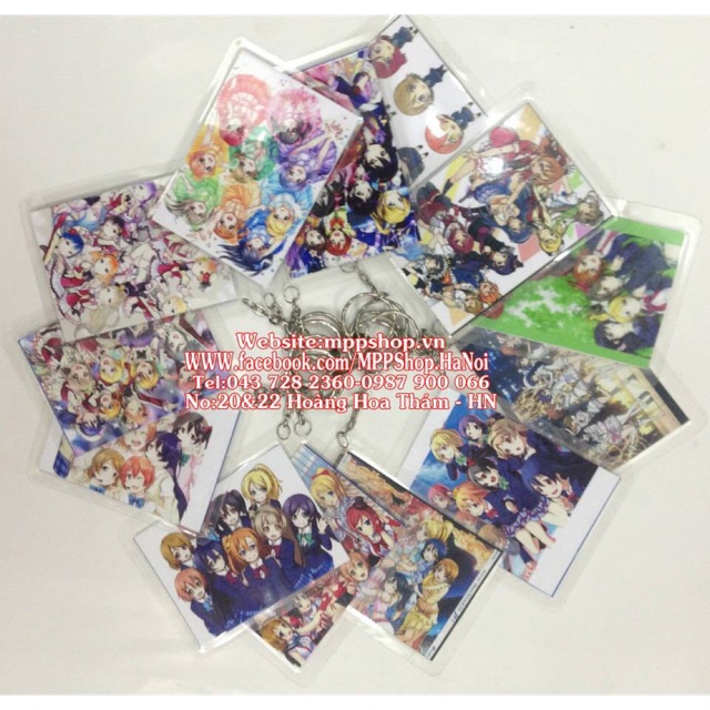 Móc khoá anime love live combo 5 cái mẫu ngẫu nhiên