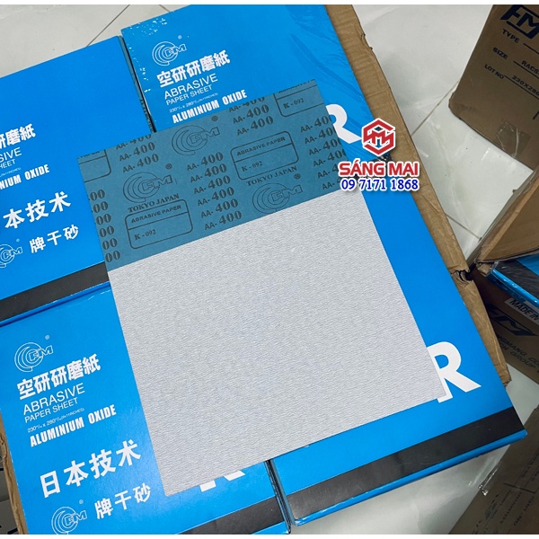 Giấy nhám tờ Nhật - Chuyên chà làm mịn Sơn, Gỗ và đánh bóng Nhôm, Kim Loại,…