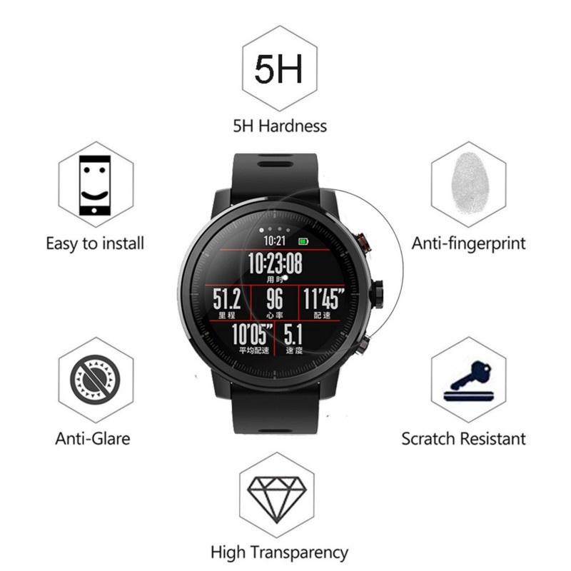 Set 5 phim bảo vệ màn hình HD chống trầy xước cho Garmin Venu Vivoactive 4 Vivoactive 4s Vivomove