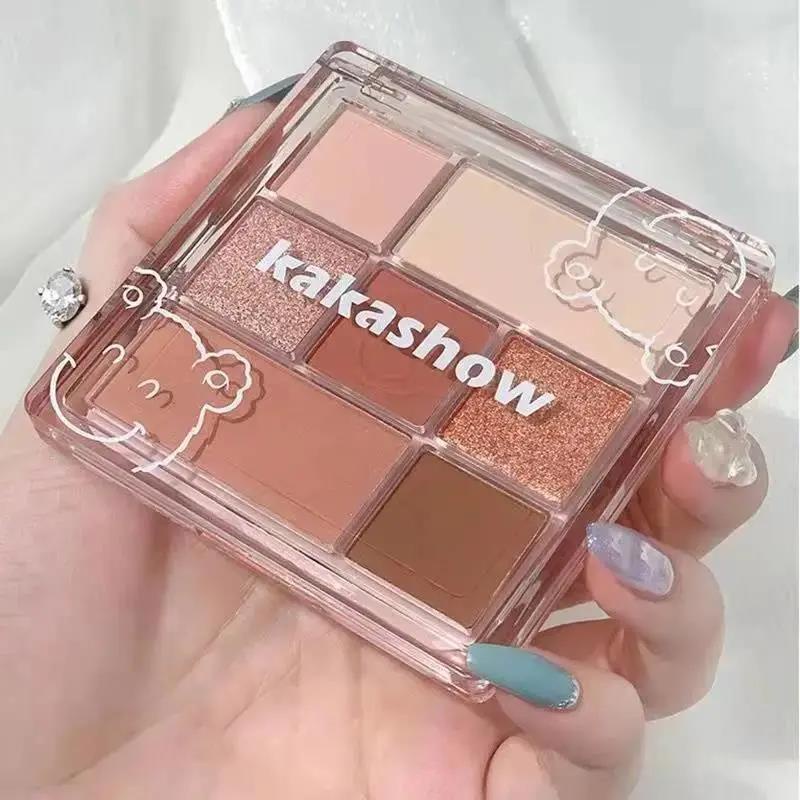 bảng mắt nội địa trung Bảng Phấn Mắt Bảy Màu Sắc Hiệu Ứng Lì / Ánh Ngọc Trai Có Độ Bóng Cao