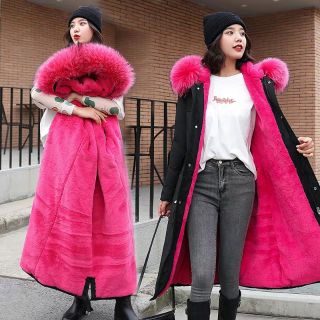 Áo phao lót lông thân dài mùa đông nữ M - 3XL (40-90kg)