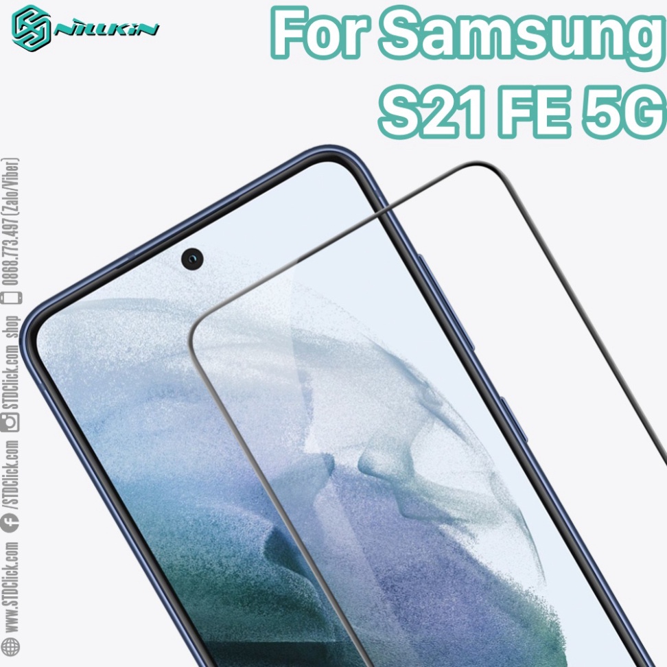 KÍNH CƯỜNG LỰC SAMSUNG GALAXY S21 FE 5G NILLKIN CP+PRO 2.5D CHÍNH HÃNG - HÀNG CHUẨN