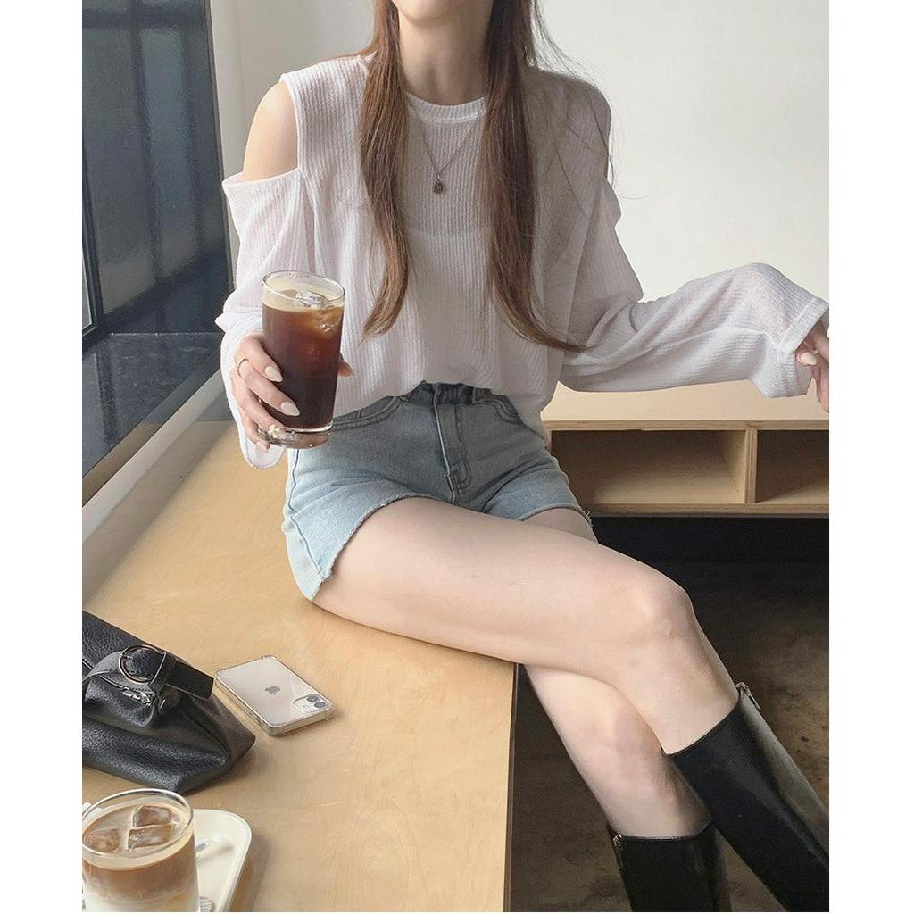 Áo Thun Cổ Tròn Dài Tay Dáng Rộng 60647