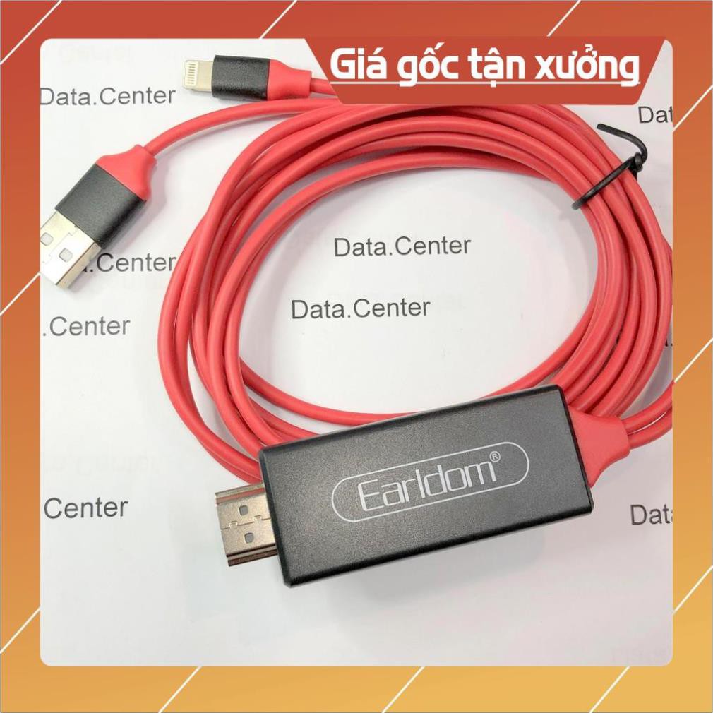 Dây kết nối iphone ipad ra tivi, máy chiếu, màn hình máy tính, cáp lightning to hdmi chính hãng earldom W5