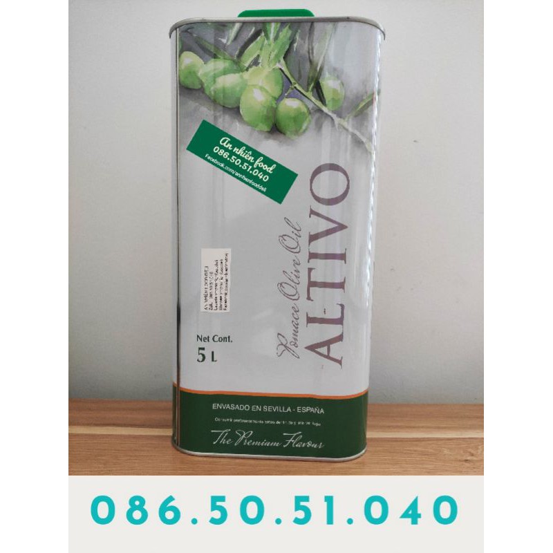 Dầu Oliu Pomace Olive Oil Altivo 5Lít nhập khẩu Tây Ban Nha