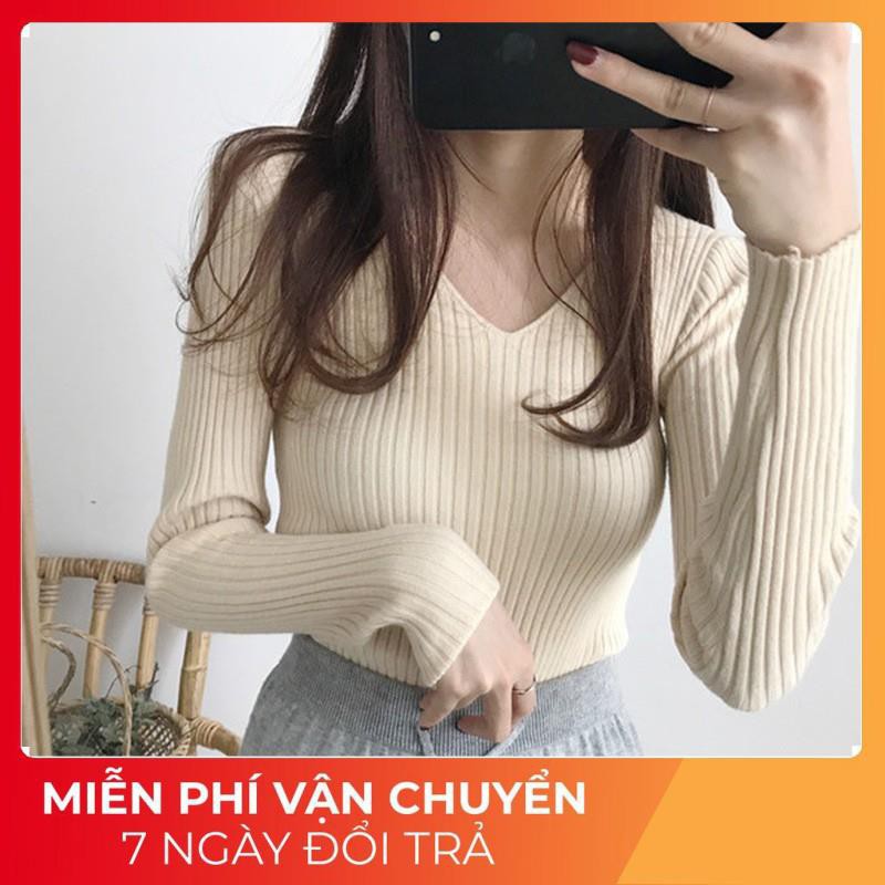 Áo Len Lông Cổ Tim Mềm Mại 💕 FREESHIP 💕 Áo len nữ đẹp
