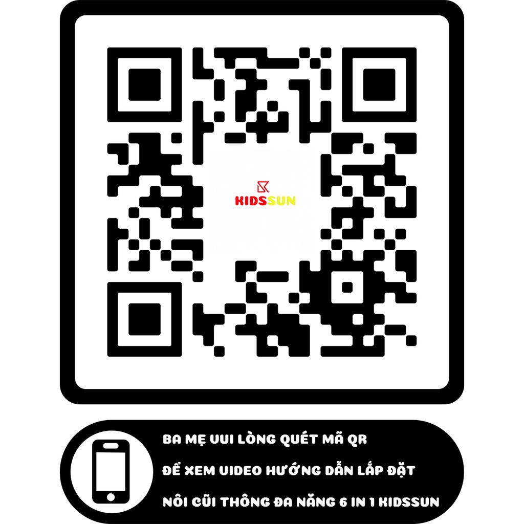 Giường Cũi Đa Năng 6 in 1 cho Bé Kidssun Tặng Bộ Quà 5 Sản Phẩm An Toàn Tiện Lợi Bảo Hành 3 Năm