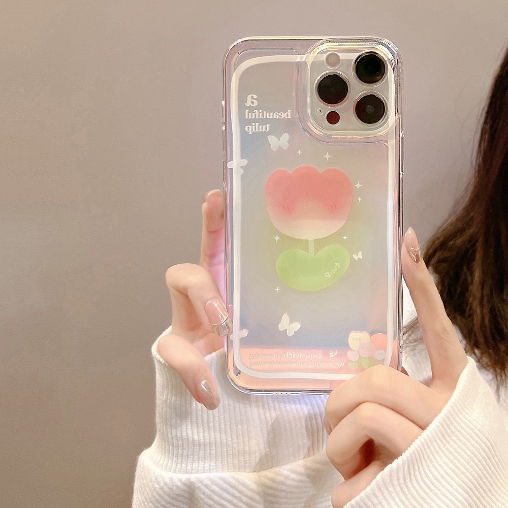 ốp iphone hoa nhuộm vầng hào quang TPu Silicone Case Điện thoại iPhone 11 Pro Max X Xr Xs 7 8 14 Plus Se 2020 12 pro max 13 mini