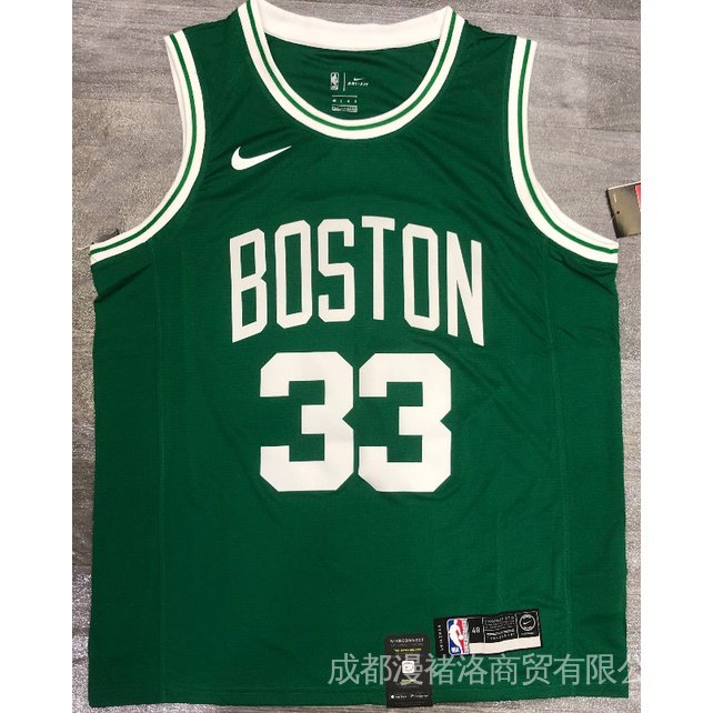 Nba jersey Boston Celtics 33# Larry Bird Áo Thun Bóng Rổ Mùa Xanh Lá Thường Mùa Năm 2021 Deh