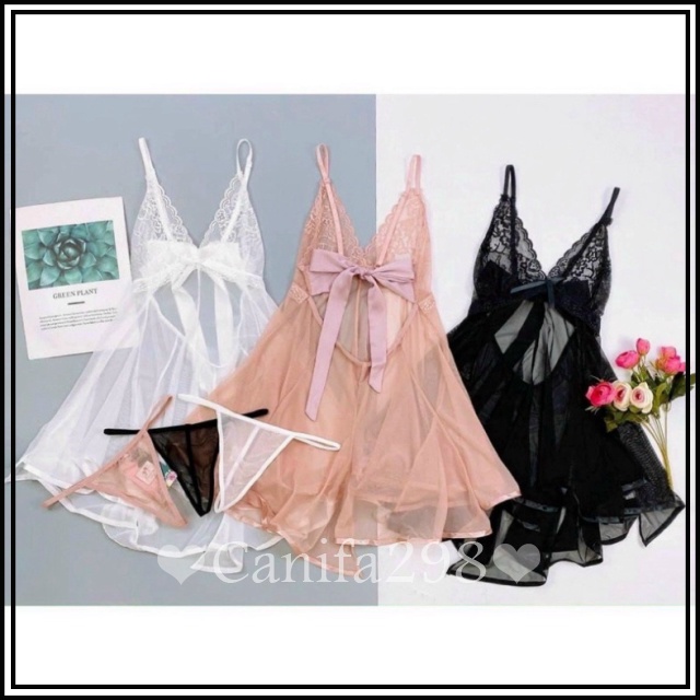 Hàng cao cấp-Váy ngủ ren thắt nơ lưng siêu đẹp