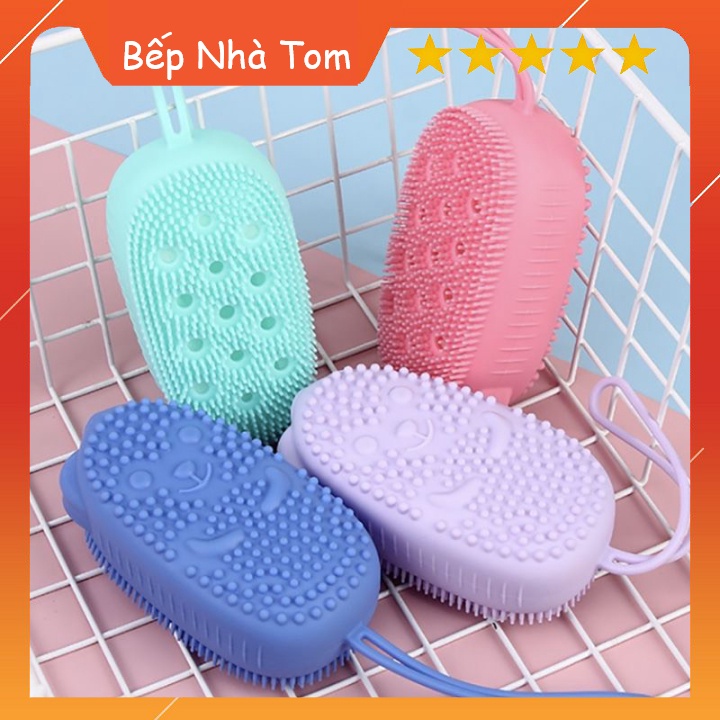 [HOT] Bông Tắm Silicon Có Gai, Bông Tắm Chuột Massage, Tạo Bọt Gai Mềm Tẩy Tế Bào Chết Hiệu Quả