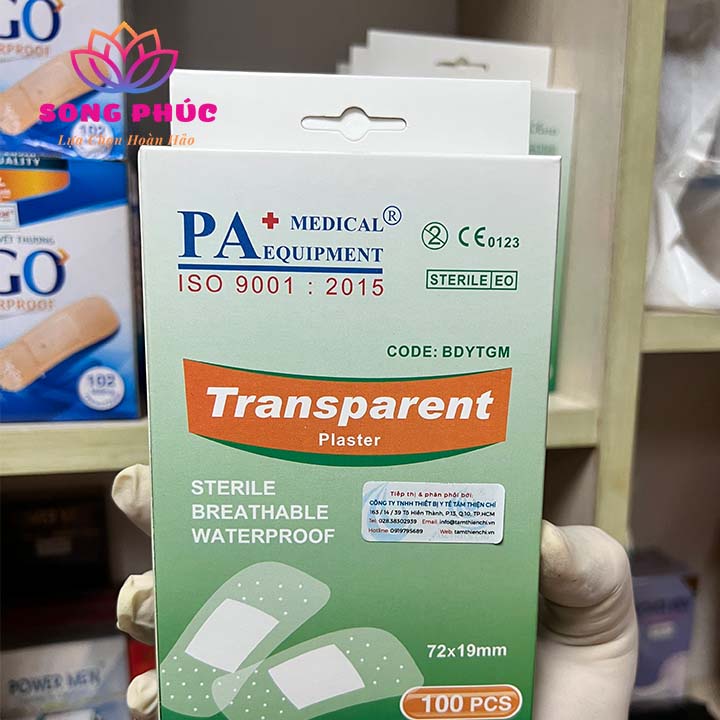 Băng cá nhân PA trong suốt túi 50 cái