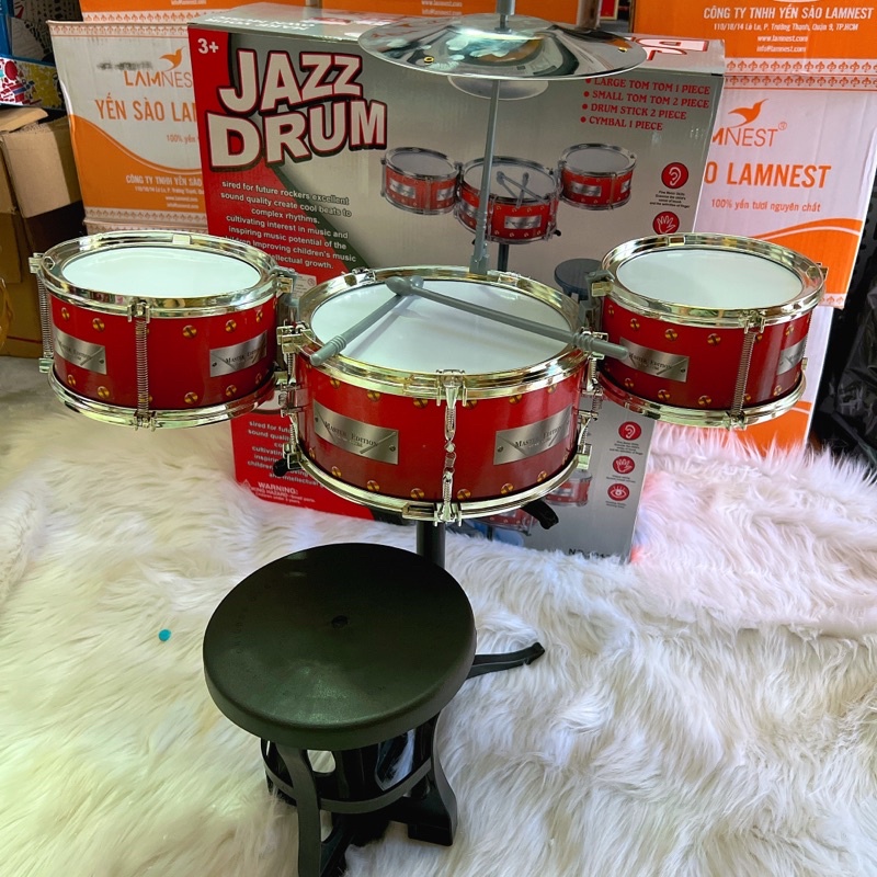 Bộ trống Jazz drum kèm ghế cho bé
